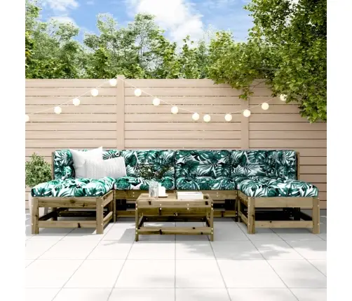 Sodo Poilsio Baldų Komplektas, 7 Dalių, Impregnuota Pušis