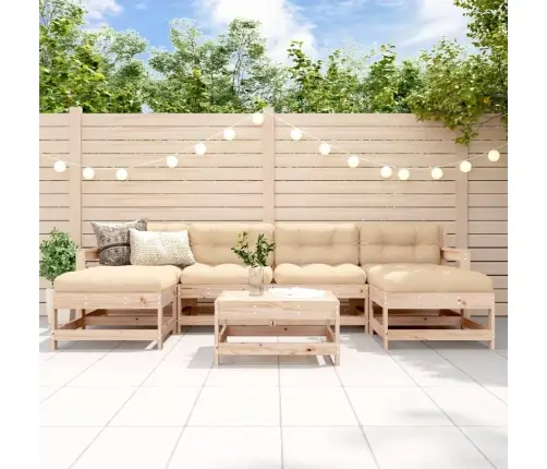 7-Daļīgs Dārza Mēbeļu Komplekts, Priedes Masīvkoks Vidaxl