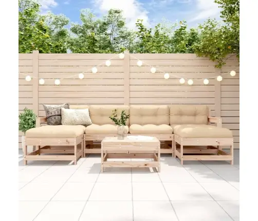 7-Daļīgs Dārza Mēbeļu Komplekts, Priedes Masīvkoks Vidaxl