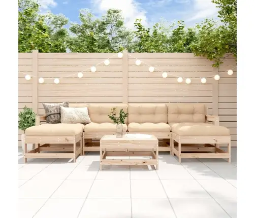 7-Daļīgs Dārza Mēbeļu Komplekts, Priedes Masīvkoks Vidaxl