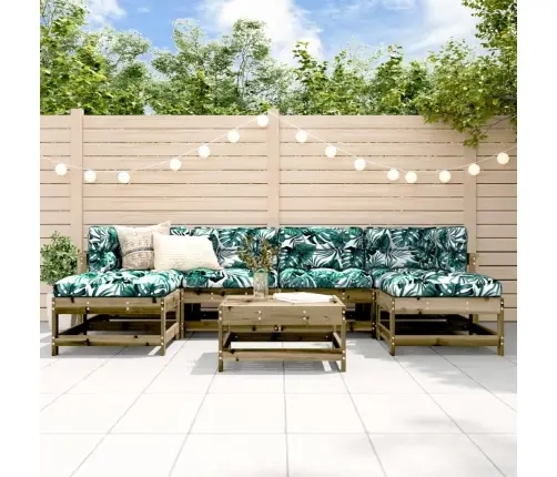 7-Daļīgs Dārza Mēbeļu Komplekts, Impregnēts Priedes Koks Vidaxl