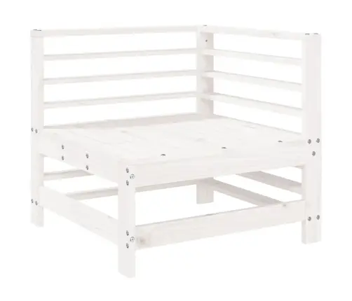 7-Osaline Aiamööbli Komplekt, Valge, Täismännipuit