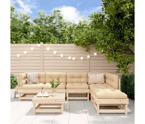 7-Daļīgs Dārza Mēbeļu Komplekts, Priedes Masīvkoks Vidaxl