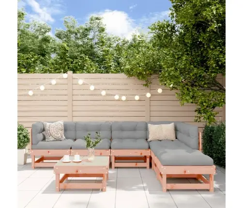 Sodo Poilsio Baldų Komplektas, 7 Dalių, Douglas Eglės Masyvas