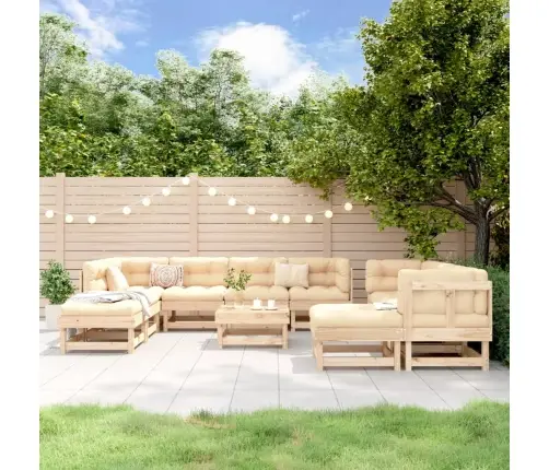 11-Daļīgs Dārza Mēbeļu Komplekts, Priedes Masīvkoks Vidaxl