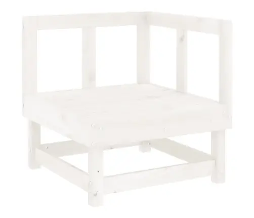 11-Daļīgs Dārza Mēbeļu Komplekts, Priedes Masīvkoks, Balts Vidaxl