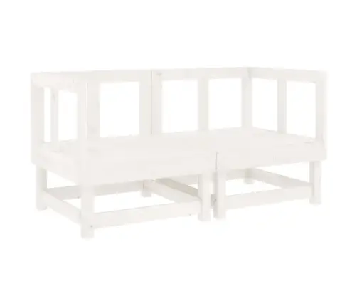 6-Daļīgs Dārza Mēbeļu Komplekts, Balts Priedes Masīvkoks Vidaxl