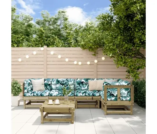 6-Daļīgs Dārza Mēbeļu Komplekts, Impregnēts Priedes Koks  Vidaxl