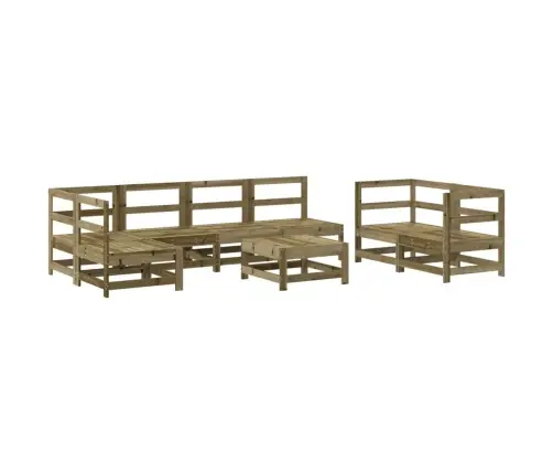 8-Daļīgs Dārza Mēbeļu Komplekts, Impregnēts Priedes Koks  Vidaxl
