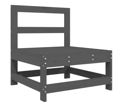 6-Daļīgs Dārza Mēbeļu Komplekts, Pelēks Priedes Masīvkoks Vidaxl