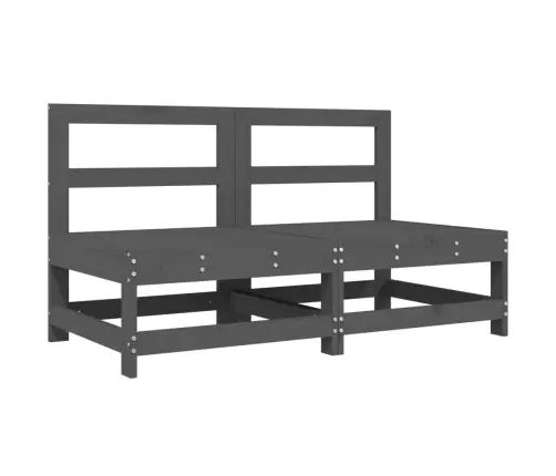 6-Daļīgs Dārza Mēbeļu Komplekts, Pelēks Priedes Masīvkoks Vidaxl