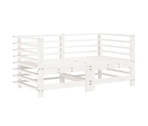 6-Osaline Aiamööbli Komplekt, Valge, Männipuit