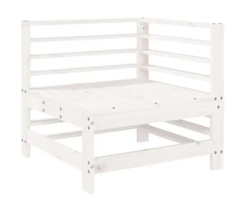 6-Osaline Aiamööbli Komplekt, Valge, Männipuit