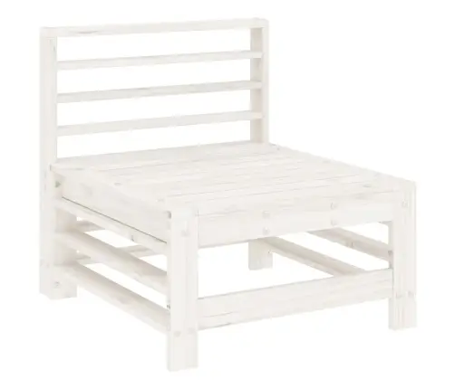 6-Osaline Aiamööbli Komplekt, Valge, Männipuit