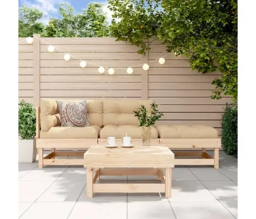 4-Osaline Aiamööbli Komplekt, Männipuit