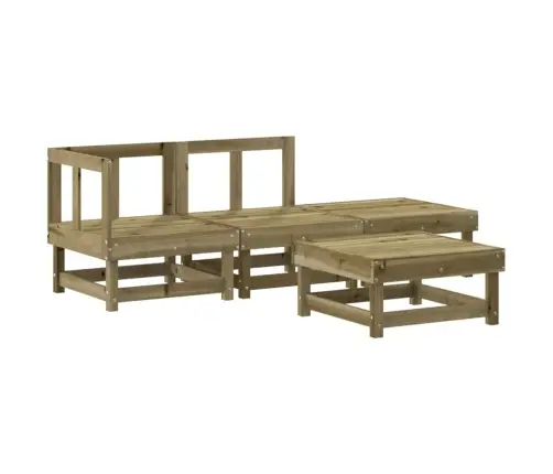 Sodo Poilsio Baldų Komplektas, 4 Dalių, Impregnuota Pušis