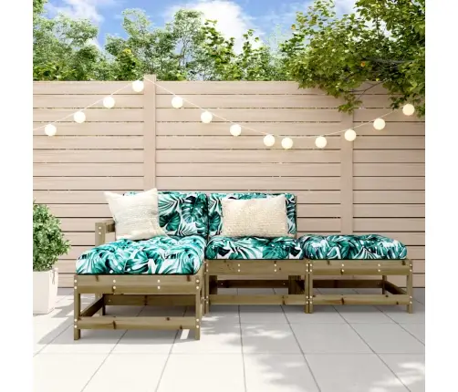 4-Daļīgs Dārza Mēbeļu Komplekts, Impregnēts Priedes Koks Vidaxl