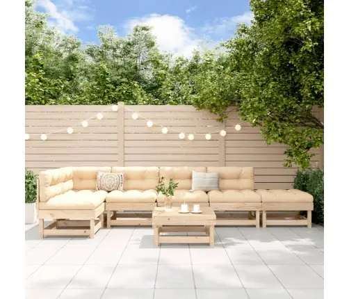 7-Daļīgs Dārza Mēbeļu Komplekts, Priedes Masīvkoks Vidaxl