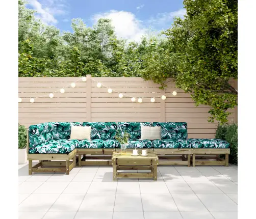 7-Daļīgs Dārza Mēbeļu Komplekts, Impregnēts Priedes Koks Vidaxl