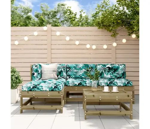 Sodo Poilsio Baldų Komplektas, 5 Dalių, Impregnuota Pušis