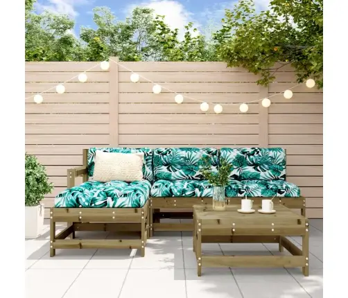 5-Daļīgs Dārza Mēbeļu Komplekts, Impregnēts Priedes Koks Vidaxl