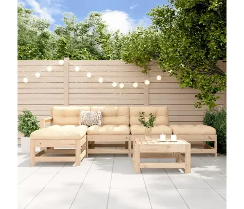 6-Daļīgs Dārza Atpūtas Mēbeļu Komplekts, Priedes Masīvkoks Vidaxl