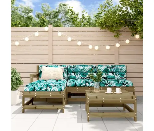 5-Daļīgs Dārza Mēbeļu Komplekts, Impregnēts Priedes Koks Vidaxl