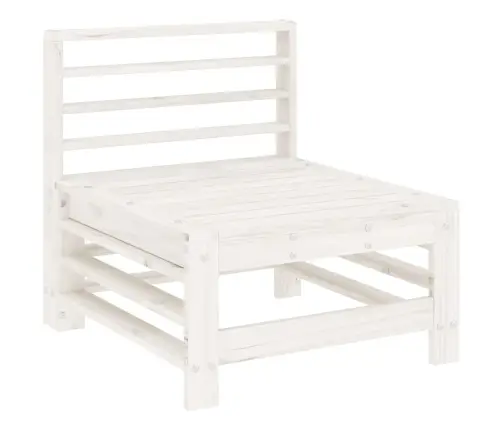 5-Osaline Aiamööbli Komplekt, Valge, Männipuit