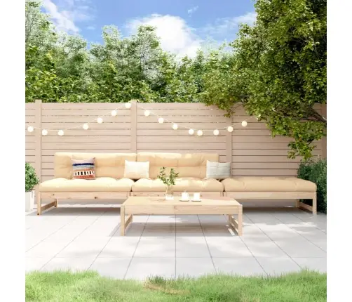 Sodo Poilsio Baldų Komplektas, 4 Dalių, Pušies Medienos Masyvas