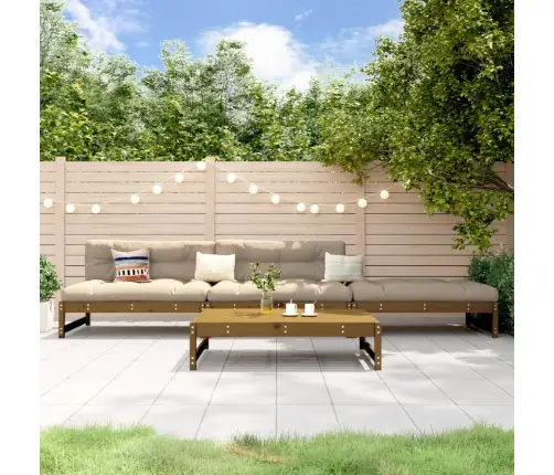 4-Daļīgs Dārza Atpūtas Mēbeļu Komplekts, Brūns Priedes Koks Vidaxl