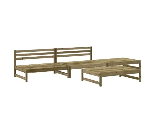 4-Daļīgs Dārza Mēbeļu Komplekts, Impregnēts Priedes Koks Vidaxl