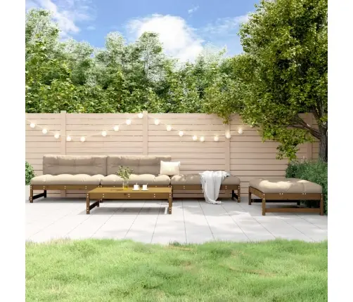 5-Daļīgs Dārza Atpūtas Mēbeļu Komplekts, Brūns Priedes Koks Vidaxl