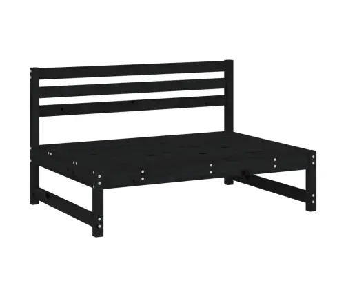 5-Daļīgs Dārza Atpūtas Mēbeļu Komplekts, Melns Priedes Koks Vidaxl