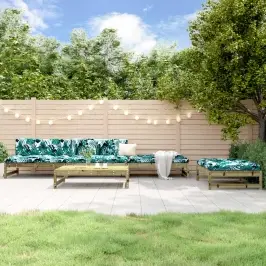 Sodo Poilsio Baldų Komplektas, 5 Dalių, Impregnuota Pušis