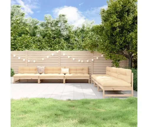 6-Daļīgs Dārza Atpūtas Mēbeļu Komplekts, Priedes Masīvkoks Vidaxl