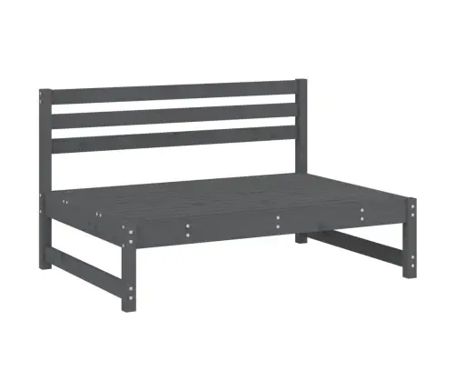 6-Daļīgs Dārza Mēbeļu Komplekts, Pelēks Priedes Masīvkoks Vidaxl