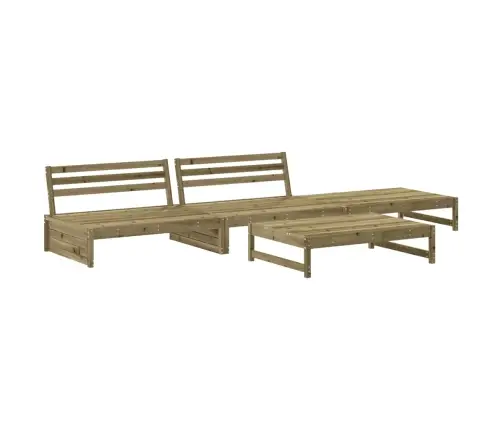 4-Daļīgs Dārza Mēbeļu Komplekts, Impregnēts Priedes Koks Vidaxl