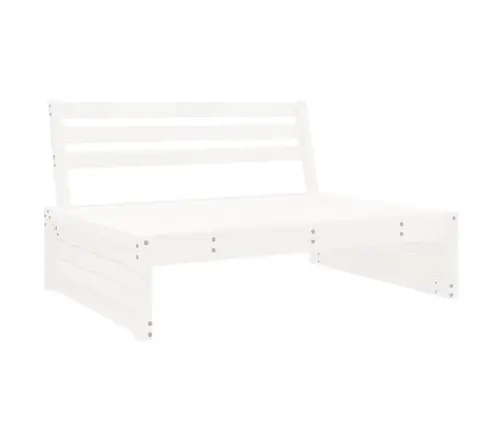 5-Daļīgs Dārza Atpūtas Mēbeļu Komplekts, Balts Priedes Koks Vidaxl