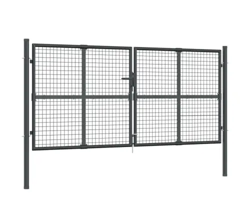 Võrgust Aiavärav, Antratsiithall, 300 X 125 cm Tsingitud Teras