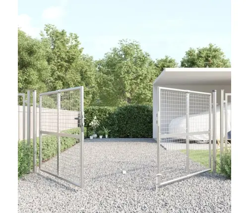 Võrgust Aiavärav Hõbedane, 300 X 125 cm Tsingitud Teras