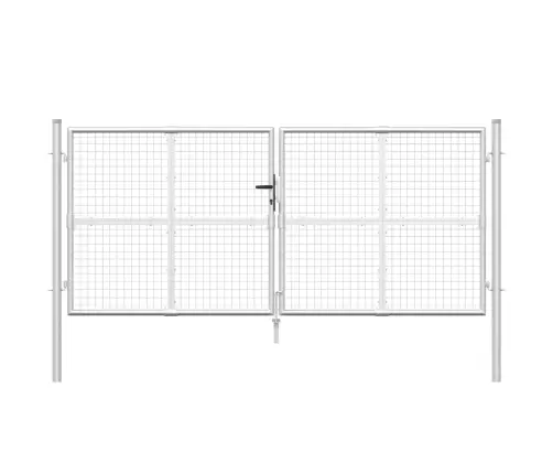 Võrgust Aiavärav Hõbedane, 300 X 125 cm Tsingitud Teras