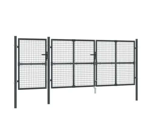 Tinkliniai Sodo Vartai, Antracito Spalvos, 400X125 cm Cinkuotas Plienas