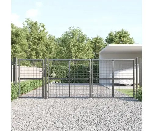 Tinkliniai Sodo Vartai, Antracito Spalvos, 400X125 cm Cinkuotas Plienas