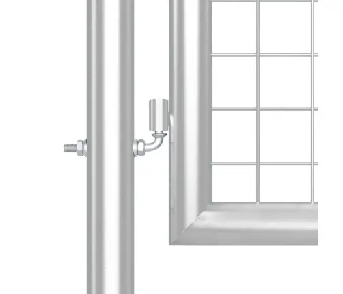 Dārza Vārti Ar Sietu, Sudraba Krāsa, 400X175 Cm, Tērauds Vidaxl