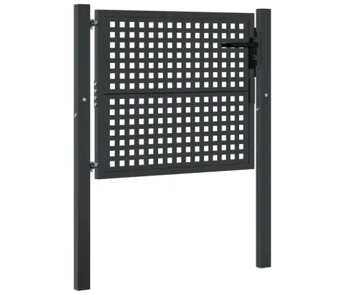 Dārza Vārti, 105X125 Cm, Tērauds, Antracītpelēki Vidaxl