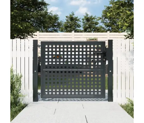 Dārza Vārti, 105X125 Cm, Tērauds, Antracītpelēki Vidaxl