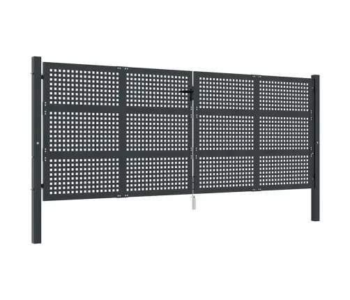 Sodo Vartai, Antracito Spalvos, 400X125 cm Plienas