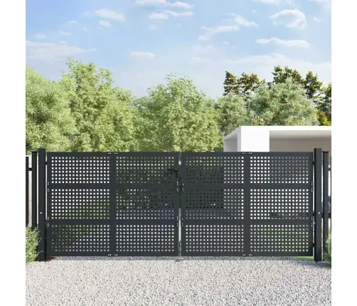 Sodo Vartai, Antracito Spalvos, 400X125 cm Plienas