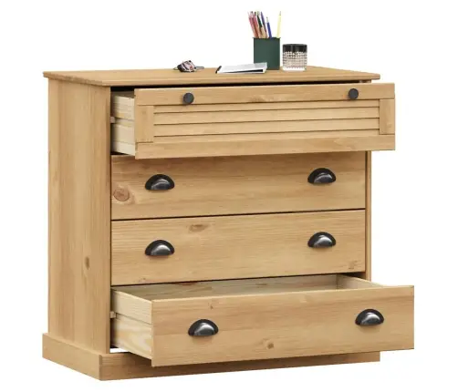 Skapītis Ar Atvilktnēm Vigo, 80X40X76 Cm, Priedes Masīvkoks Vidaxl