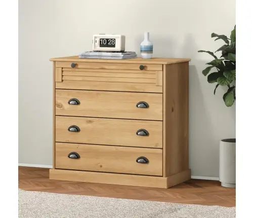 Skapītis Ar Atvilktnēm Vigo, 80X40X76 Cm, Priedes Masīvkoks Vidaxl